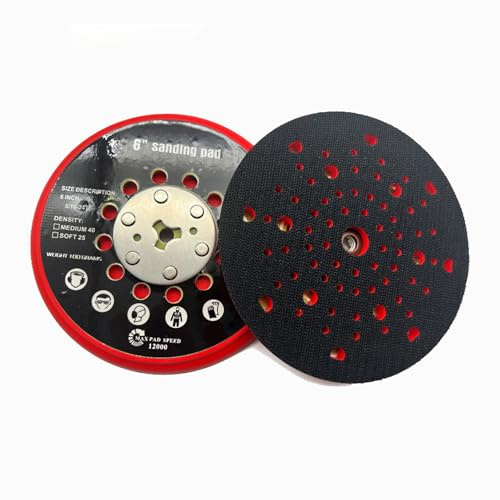 VZU Schleifteller 150mm Klett für Bosch Exzenterschleifer, 6 Zoll 72 Löcher Ersatzteil, Professional Schleifteller Kompatibel mit Bosch GET 75-150, GEX 34-150, GEX 40-150, RSM6045, OE 2608900007