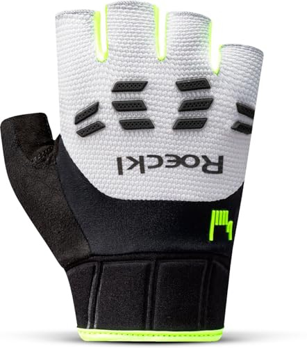 Roeckl Sports Iseler 2 Fahrrad Handschuhe kurz weiß/gelb 2027: Größe: 10