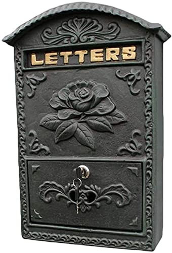 Wall-Mount Mailbox Mailbox Letter Box Cages Postbox Mailbox Wall Mounted Post Box European Style Mailbox Outside Aluminum Secure Mailbox Letterbox Outdoor Retro Vintage Mailboxes Drop Box 110