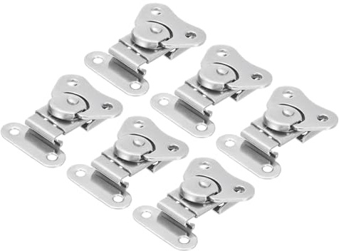 QUARKZMAN 6 Pcs Perno de Mariposa Giratorio, 2.1 Pulgada Perno de Mariposa de Acero Inoxidable Cierre Giratorio para Cajas de Equipaje Cajas de Vuelo Cajas de Equipos, Plateado
