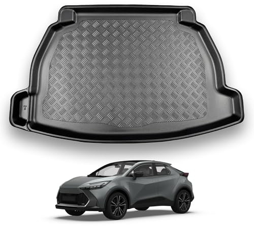 NOMAD Boot Liner Mat for Toyota C-HR Hybrid 2WD 2023+ | Tailored PE Car Boot Protector Tray, Waterproof Raised Edge Trunk Mat, Easy Clean Cargo Floor Liner