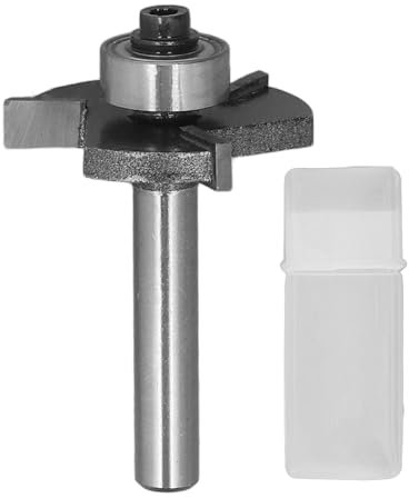 T Shaped Router Bit 1/4 Inch Shank 3 Teeth Ball Bearing Slotting Cutter Bit Woodworking Grooving Tool Set