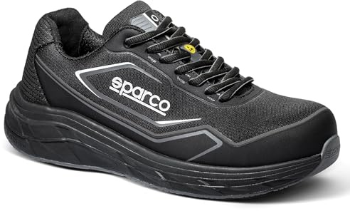 Sparco - Teamwork Linford ESD S1PS SR FO HRO - Scarpe Antinfortunistiche Uomo Donna da Lavoro Antiscivolo e Resistenti - Scarpe di Sicurezza - Stile Running Comode e Traspiranti - 42 EU