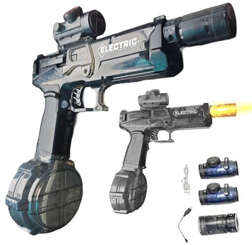 Potente Electric Water Gun, Electronica Pistola de Agua, Luminoso Pistola Agua Electrica, para niños, para Piscinas, Playas, Summer Pool, Party Toys