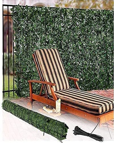 Giardino – Siepi artificiali Roll Fence pannelli, graticcio giardino schermante, rete ombreggiante balcone esterno, perfetto per recinzione giardino e soluzione privacy