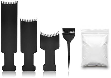 Coralys 8 PCS Hair Highlighting Kit, Balayage Boards with Teeth and Hair Dye Brush, Hair Bleach & Color Tools Set with Gloves, Ear Covers, Cape, and Shawl, Professional Highlight Kit for Salon