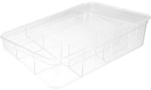 LALADEFIEE Organisateur de Cosmétiques Transparent 8 Compartiments Boîte de Rangement pour Maquillage Multifonctionnelle Rangement pour Rouges à Lèvres Bijoux Bureau et Maison