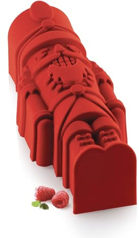 Silikomart | Moule en silicone pour gâteau moderne Casse-noisette trous, antiadhésif, lot de 1 moule à trous, design 3D, 25,3 x 9 cm H 7,5 cm, volume 1 l, fabriqué en Italie