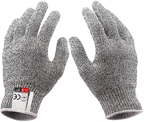 Gloves Cut Resistant Gloves Ambidextrous,Size Extra Large Food Grade, High Performance Level 5 Protection Apply To Butcher Meat Cutting Oyster Shucking Kitchen Mandoline Chef Slicing Fish Fillet(L)