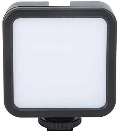 Keenso Éclairage de Photographie Portable 3 Côtés avec Ouverture de Griffe Froide Connecteur à Vis 1/4 pour, Microphones, Appareils Photo, Téléphones Portables, Trépieds Batterie Intégrée ABS 123 G