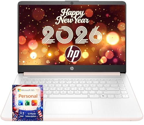HP Latest Ultrabook Laptop with Copilot AI - 1.2TB Storage - 8GB RAM - Intel Core | Microsoft Office 365 Included, 192GB SSD + 1TB Cloud Storage, Webcam, Windows 11 no Mouse | Essential Laptop