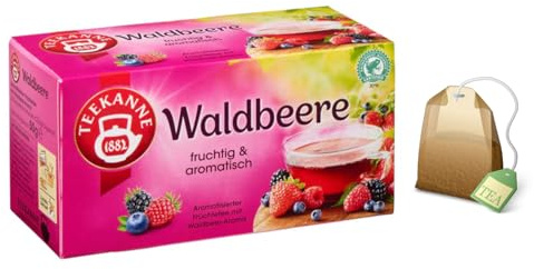 Pompadour | Teekanne | Infuso Frutti di Bosco | Tisana Ibisco, Mora, Arancia, Lampone, Fragola, Mirtillo - 20 Filtri (50 Gr)