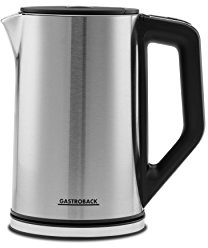 Gastroback Cool Touch 1.5L 2200 W Black, Stainless Steel – Electrical Kettle (2200 W, AC, 220 – 240, 50 – 60, 225 mm, 240 mm