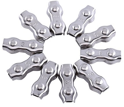Serre-câbles Kit de 10pcs Duplex 2 Vis M3 en Acier Inoxydable Galvanisée