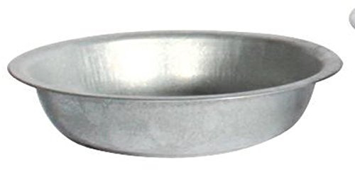 Shophaus24 Zink Deko Schalen in runder Form verzinkt. Durchmesser oben außen 36 cm. 2 Stück