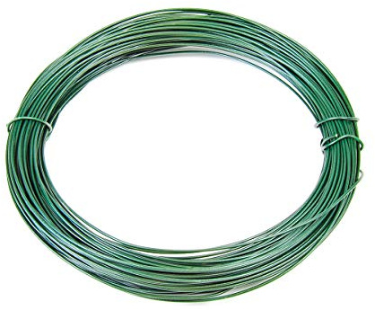 Bindedraht im Ring verzinkt und grün beschichtet - 2,0 mm - Länge 100 m