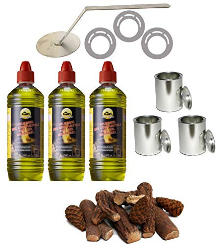 Moritz - Set di 22 gel combustibile a base di etanolo e ceramica, per caminetto