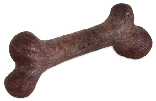 Barkbone - Dino Steak Flavor - Kauspielzeug für Hunde - Kauknochen für Hunde - Steakgeschmack - In jeden Knochen eingearbeitetes Aroma - Perfekt für harte Kauer - Größe Medium - Maße: 21 x 6.5 x 4 cm