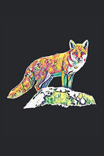 Fuchs Notizbuch: Taschenbuch 6x9 inch (15,24cm x 22,86cm) kariert mit 120 Seiten - Tagebuch zum notieren von Ideen und Gedanken - Motiv Fuchs