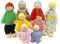 Wagoog 8 Puppenhaus Puppenfamilie Set für Kinder Puppenhaus Zubehör Geschenk