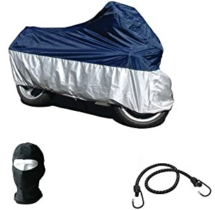 COMPATIBLE AVEC PIAGGIO BEVERLY 350 SPORT TOURING HOUSSE COUVRE-MOTO COUVRE-SCOOTER IMPERMÉABLE EN NYLON UNIVERSEL POUR SCOOTER MOTO XL 246X105X127CM PARABREZZA+BAULETTO