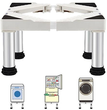 Washer and Dryer Stands, Washing Machine Stand Base Adjustable Appliance Base Max Load 770LB/350KG Pedestal for Washing Machine Dryers Refrigerator, Increase 9.4-10.6inch 24-27cm Height