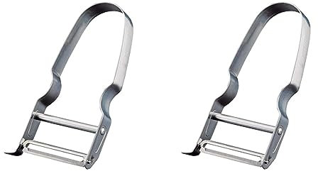 Westmark Pelaverdure/Pela-asparagi, Pelapatate a U, Verdura, Monopol Edition, Acciaio inox, 60913360 (Confezione da 2)