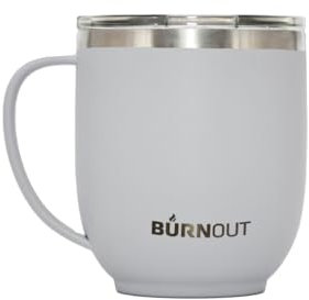 BurnOut Temperature Regulating Home & Office Mug, 12 oz White - Drink NOW & Heat-Zorb Tech