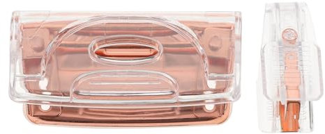 TEHAUX 1satz Bürobedarf Transparentes Rosegold-lochgerät Und Hefter Mit Heftentferner Tragbare -lösung Für Präzises Lochen Und Heften Im Büro Für -projekte