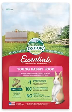 Oxbow Essentials Alimento para Conejo Joven - Nutrición Completa, 4,53 kg