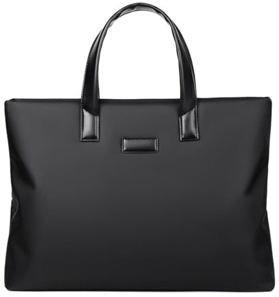 VONCYKI Herren-Aktentasche, Damen, tragbare Dokumententasche, Business-Tasche, Computertasche, öffentliche Dokumententasche, Herren-Ledertaschen, Schwarz , Einheitsgröße