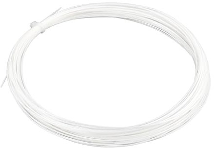 OTOTEC 1 Stück 10 M Badmintonsaite aus Nylon mit 0,7 Mm Drahtdurchmesser Und Hoher Flexibilität Kompatibel mit YONEX BG Exbolt 65 (weiß)