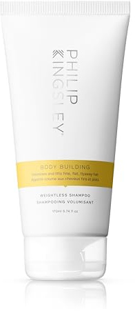 Philip Kingsley | Body Building Weightless Shampoo | Volumising Shampoo for Fine, Limp, Flat, Flyaway Hair | Hydrates, Thickens, Lifts and Adds Volume and Shine | 170ml