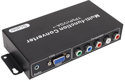 Annadue Adattatore Convertitore Audio Video da YPBPR da VGA a HDMI 1080p con di Risoluzione per il Proiettore HDTV Monitor PC Laptop DVD (Spina europea)