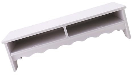 CONGARTENO Erhöhter Monitorständer Mit Stauraum Stabiler Schreibtisch-Organizer Für Ergonomische Bildschirmpositionierung Für Büro Und Homeoffice Weißes Design Mit Zwei