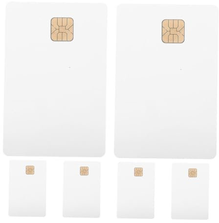 Angoily 6 Weiße Pvc Blanko Ausweiskarten Mit Chip Robuste Zutrittskarten Für Fahrer Büro Hotel Sichere Datenübertragung Vielseitig Bedruckbar
