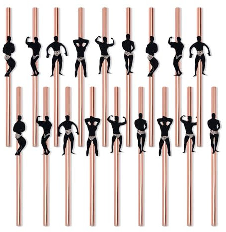 YZROHYI 18 Piezas Pajitas de Papel,Fiestas Pajitas Regalo Cumpleaños,Decorativas Pajitas Biodegradables,Paper Drinking Straws,Pajitas Bodas,Pajitas de Bubble Tea para Zumos Cóctel Celebraciones