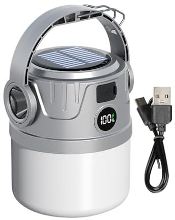 MWZBTG Lampes de Camping Solaires - Lanterne LED Portable Rechargeable à Énergie Solaire | Torche Étanche USB pour Pêche, Intempéries et Pannes d'Électricité avec Éclairage de Camp