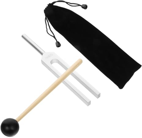 1 Satz Aluminiumlegierung 528hz Chakra Stimmgabel für Yoga Heilinstrument und Ohrbehandlung mit Kreativem Design in Silber
