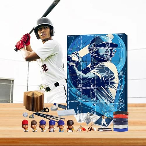 Baseball Adventskalender 2025, Jungen Adventskalender Sport, Adventskalender für Teen Jungen, 24 Tage Baseball Set für Baseballs Spieler Erwachsene Männer Teen Boys (Blue2)