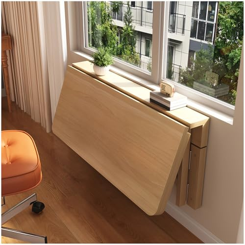 WXPGFEQ Scrivania Pieghevole a Parete, Tavolo per Laptop Galleggiante, Tavolo da Studio a Scomparsa, banco da Lavoro a Parete salvaspazio, Tavolo Pieghevole Compatto 40x70 cm per Ufficio d