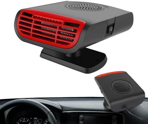 Yonuaret Tragbare Auto Heizung,Schwenkbarer Schneller 12V Scheibenentfroster - Schnellheizende Auto Entfrostung Entnebelung - Für Autofahrten Parken Winter Nebelnächte Reisen Morgendliches Pendeln