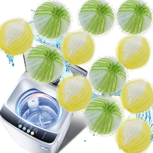 Pet Hair Remover for Laundry, 12 PCS Reusable Hair Catcher Balls, Washing Machine Lint Collector for Dog & Cat Hair Removal, Gentle Fabric-Friendly Laundry Helper, 20260402