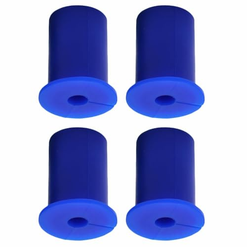 Paquete de 4 bujes de pared de cable azules, 2,40 cm, ojales para cables de goma Ethernet para proteger el cable