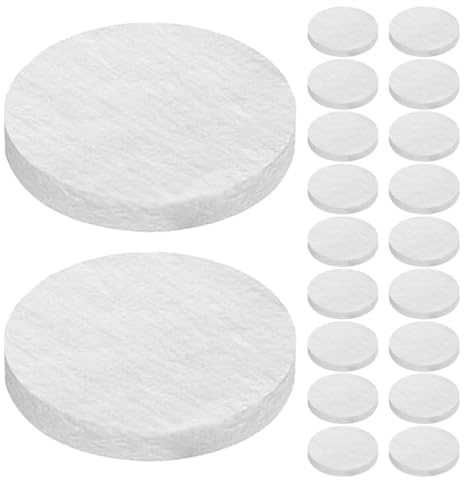 iplusmile Noyaux en Fibre Céramique Ronds pour Cheminées Bioéthanol de Table, Coton Isolant Blanc, Lot de 20 Pièces, pour Décoration Intérieure et Ambiance Chaleureuse