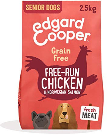 Edgard & Cooper Futtermittel für Erwachsene Hunde, natürliches Trockenfutter ohne Getreide, leicht verdaulich, gesunde Ernährung lecker und ausgewogen (Senior Lachs/Huhn, 2,5 kg (1 Packung)