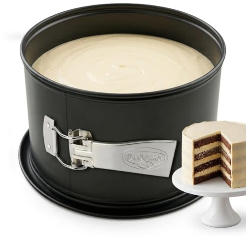 Dr. Oetker Springform mit extra hohem Rand Ø 18 cm Back-Freude Classic, Kuchenform mit Antihaft-Beschichtung, hochwertige Backform aus Stahlblech (Farbe: Schwarz), Menge: 1 Stück