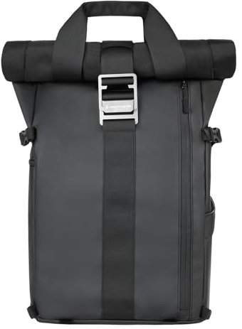 Besnfoto Sac à dos étanche pour appareil photo reflex numérique sans miroir avec compartiment pour ordinateur portable, noir, Large, Sac à dos pour appareil photo à rabat pour photographe