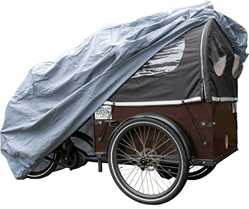 Infradesktrading Lastenrad Abdeckung – Schutzhülle für Lastenfahrräder, schützt vor Regen, Schmutz und Witterung, geeignet für abgestellte Lastenräder im Außenbereich - 268 cm x 107 cm x 103 cm