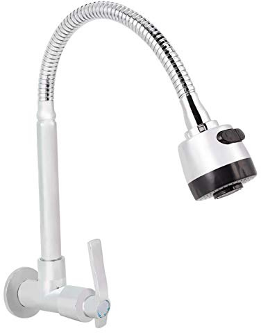 Grifo de montaje en pared giratorio de 360 ​​° de agua de tipo frío único para cocina doméstica G1 / 2 pulgadas para uso en la cocina del baño del hogar del hotel